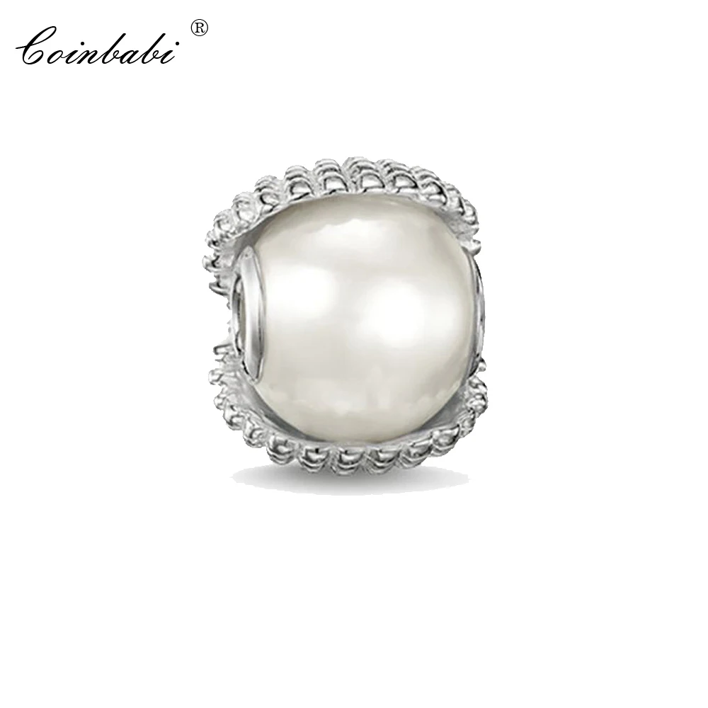 Beads Pearl in Shell,Europe Style Silver  3mm Hole Romantic Gift For Women Gift Fit Karma Bracelet Necklace Key Chain Earring