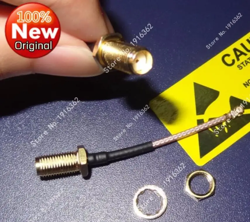 

50 pcs\lot 5 cm RG178 Extension Cable Straight SMA Jack (Female Pin) to uFL/u.FL/IPX/IPEX Connector Pigtail Cable Free Shipping
