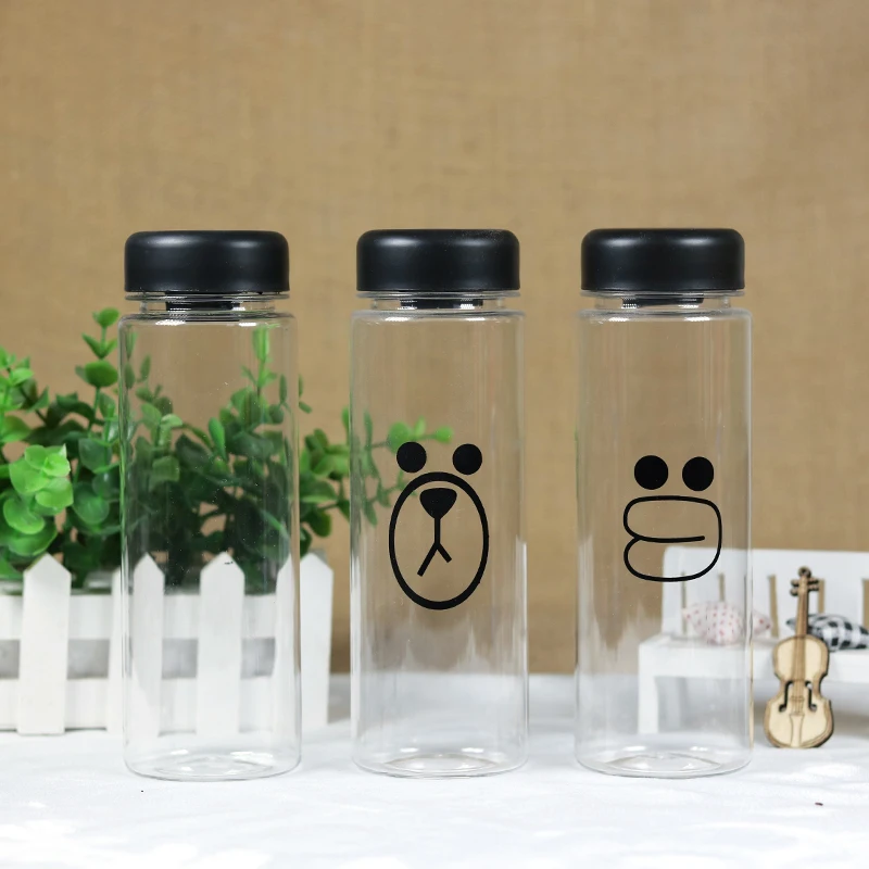 500ML  Fashion fruit water bottle  sports water bottle Hot sale plastic lemon juice readily bottle