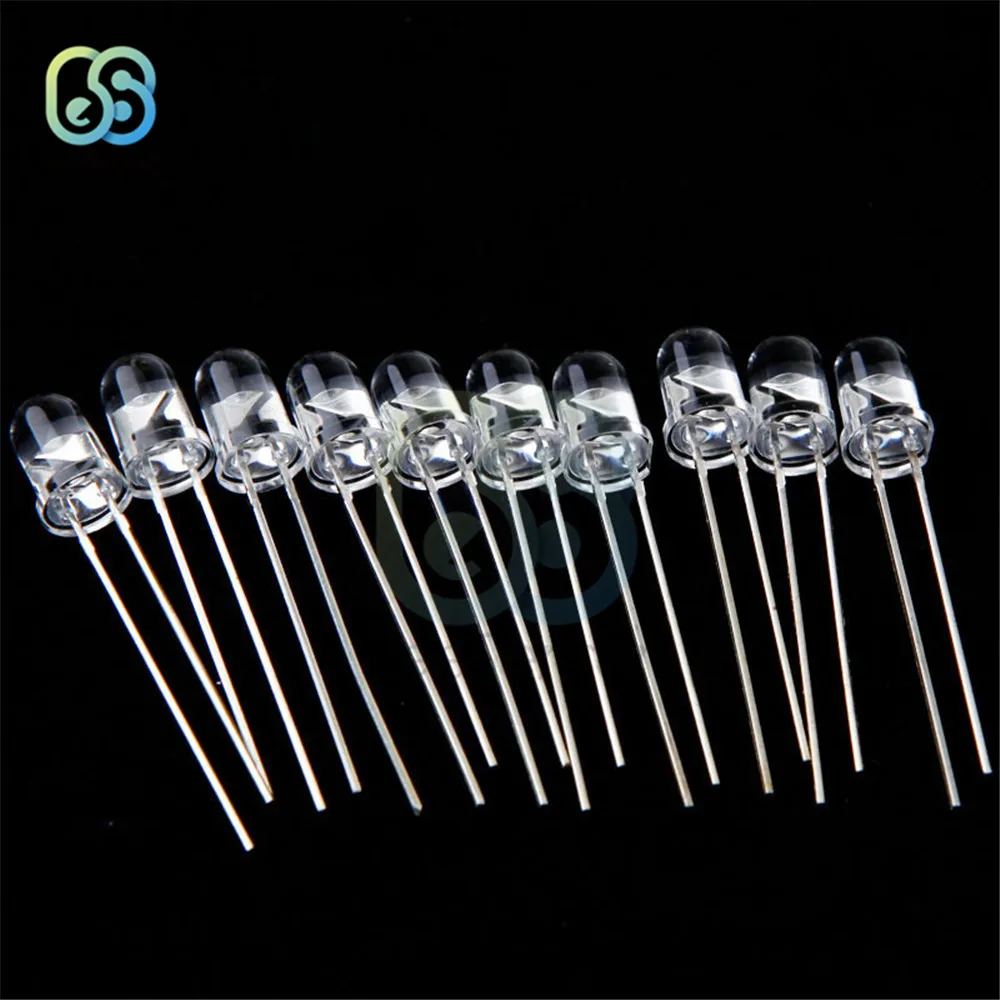 50Pcs LED 5Mm 940nm IR อินฟราเรด Emitting Diode รอบหลอด DIY อิเล็กทรอนิกส์1.2-1.3V 20-30mA