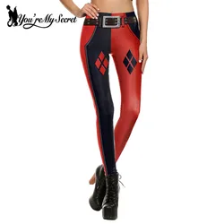 [You're My Secret] Halloween Party CosPlay Joker Superhero Comic Cartoon Deadpool Classic Print leggins Women Fitness Pants