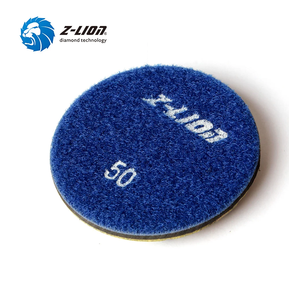 Z-LION Diamond Floor Polishing Pads 3 Inch 2pcs/3pcs Grinding Disc For Marble Stone 10mm Thickness Wet Polishing Wheel