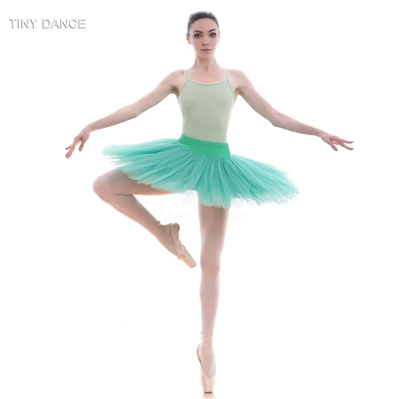 Pre-Professional Ballet Dance Tutu Female Practice Dancing Clothes Rehearsal Platter Tutu Skirt for Girls and Women Half Tutu