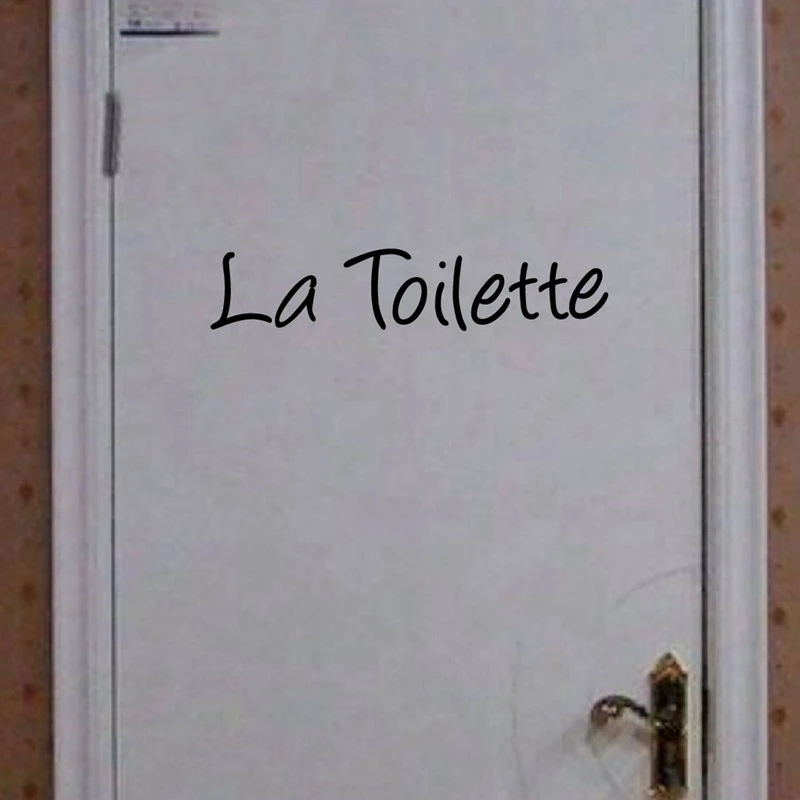 French Home Decoration -Toilet Entrance Sign sticker La Toilette Wall sticker quote decal for france home toilette decor