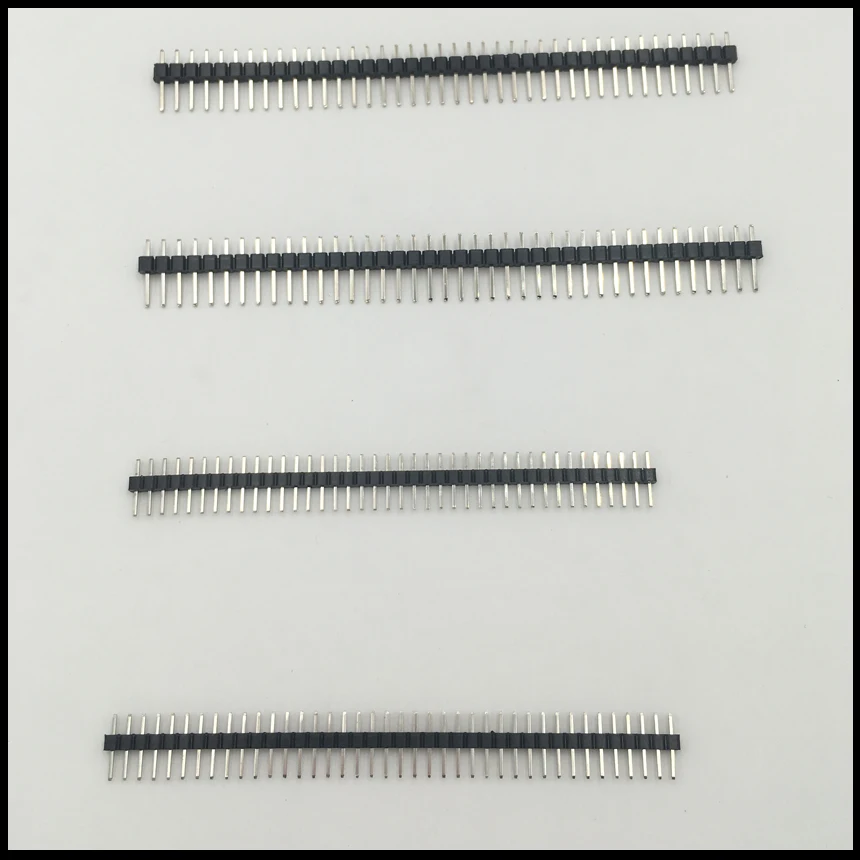 13mm 15mm 17mm 19mm 20mm Length 1x40 1*40 Pin 40P 2.54mm Pitch Single Row Straight PCB Male IC Connector Pin Header Strip