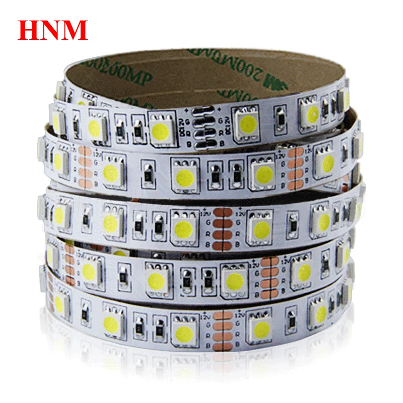 5M 60LEDs/m 5050 LED Strip Light SMD5050 Flexible Tape DC 12V LED Light TV Red Green Blue Yellow White Yellow Orange Pink Purple