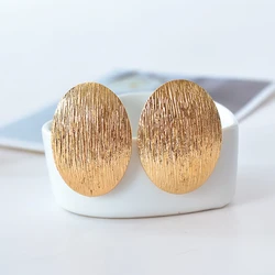 New Ear Clip Exaggerated Fashion Cute Ellipse Line Earrings Ear Clip Women Jewelry Festival Party Present