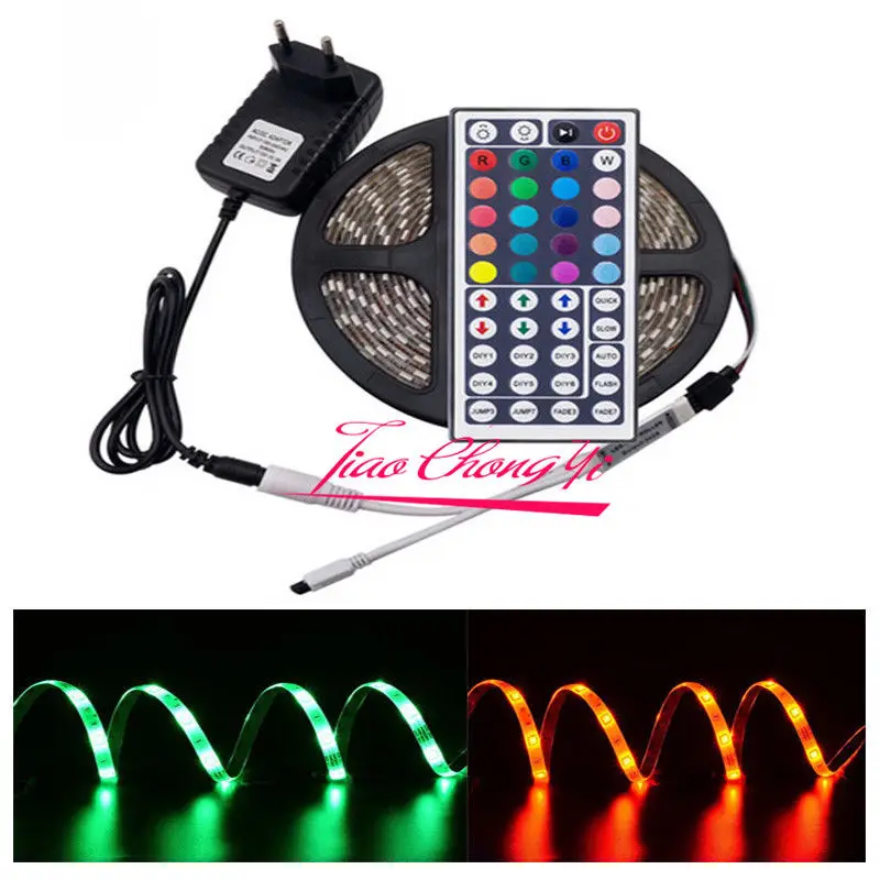 

5M 10M RGB Led Strip SMD5050 LED Strip Light+44 Keys IR Controller+DC12V Adapter