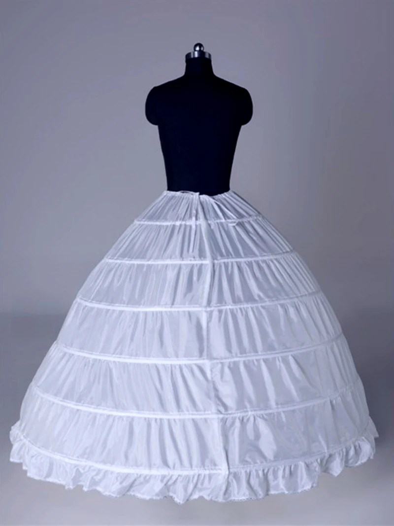 Falda abombada de crinolina grande de hueso de 6 aros para mujer, vestido de baile para enagua, vestido de quinceañera, Jupon Vintage