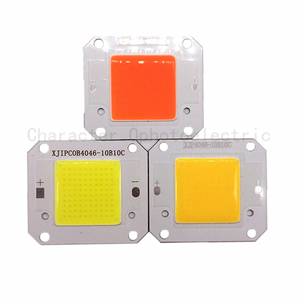 12V 50W Full 400-840NM/ Warm white /Cool white LED COB chip, Integrated Smart IC Driver High Power 12V COB LED Chip Grow light