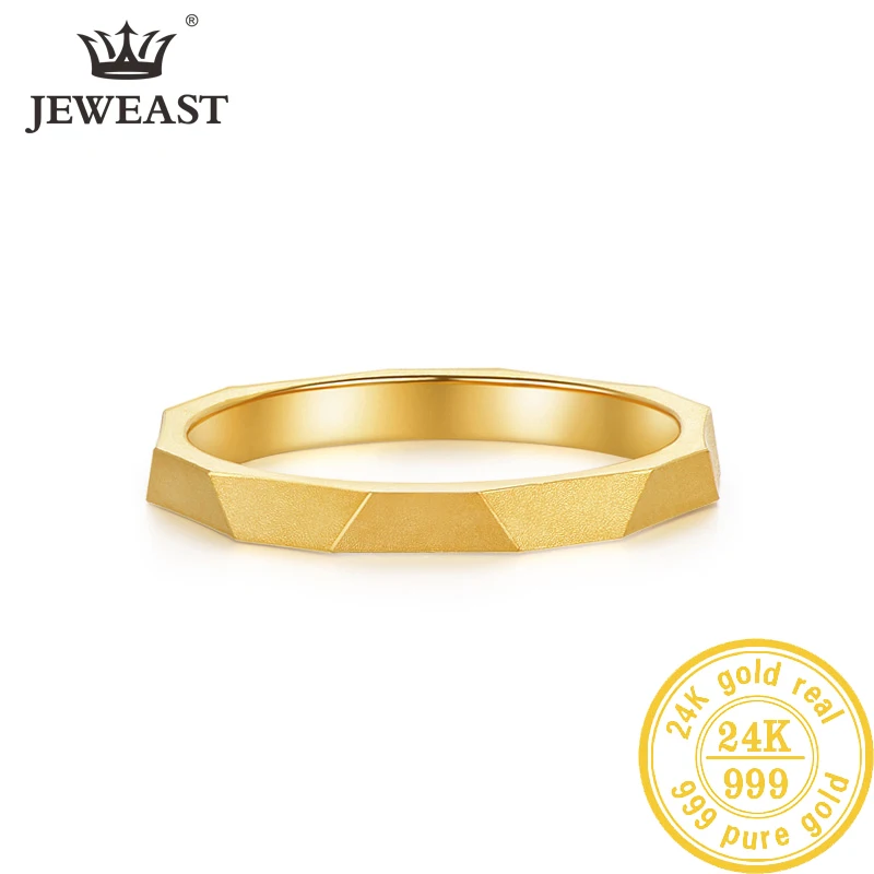 

HMSS 24K Pure Gold Ring Real AU 999 Solid Gold Rings Elegant Shiny Beautiful Upscale Trendy Classic Jewelry Hot Sell New 2023