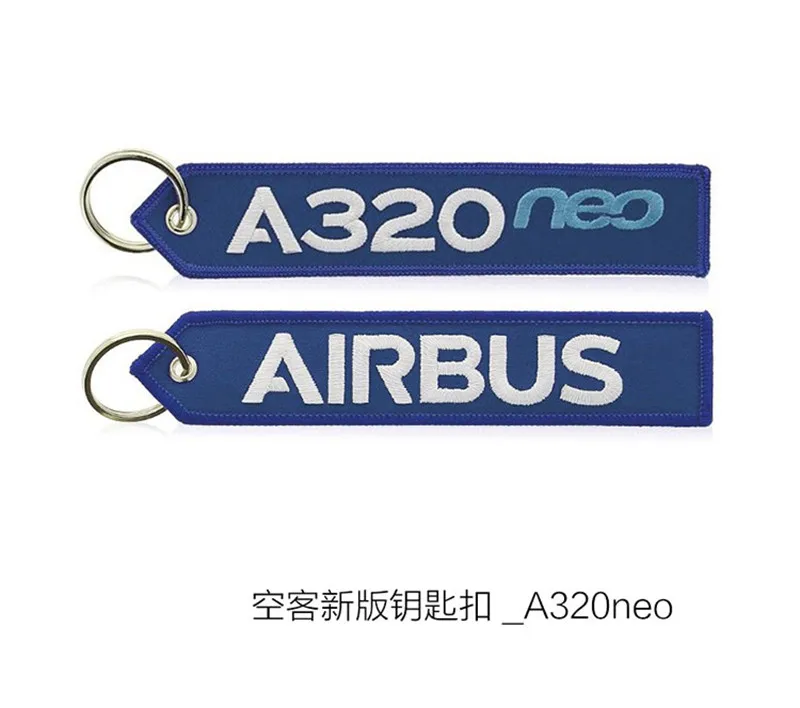 Airbus Logo A330 neo A350 A380 BELUGAXL Embroider Keychain Travel Long Luggage Bag Tag Gift for Flight Crew Pilot Aviation