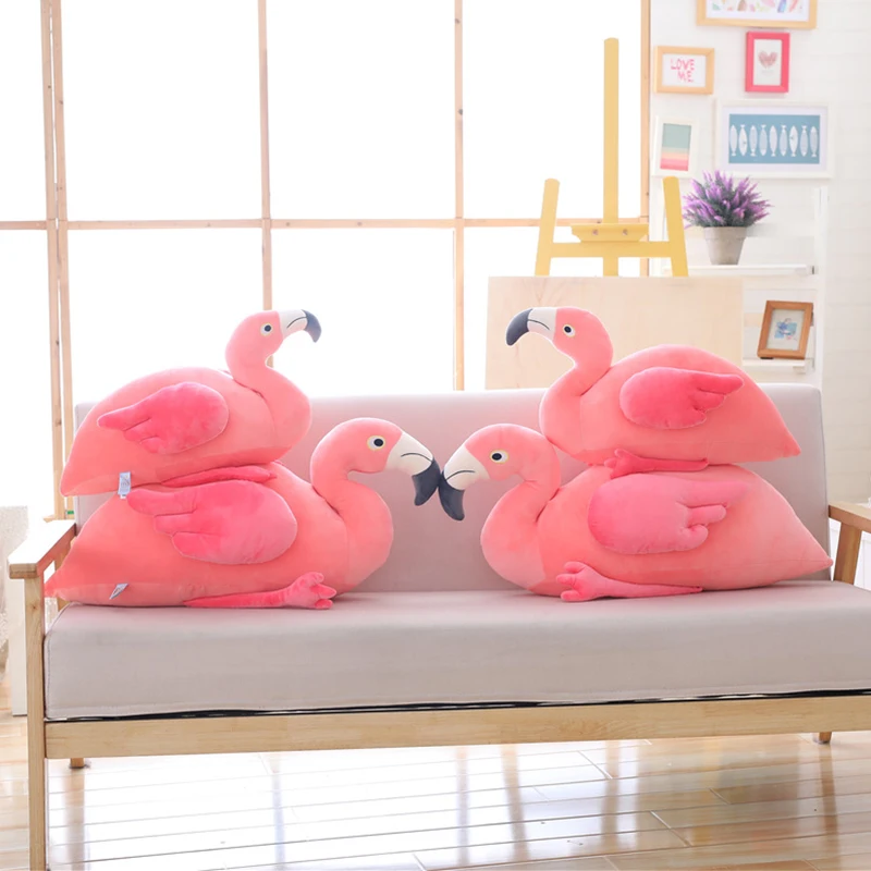 

Plush Dolls Pink Elasticity Soft Flamingo Stuffed Animals Toy Cute Creative Gifts Sofa Decoration Doll Kids Toy Bicho De Pelucia