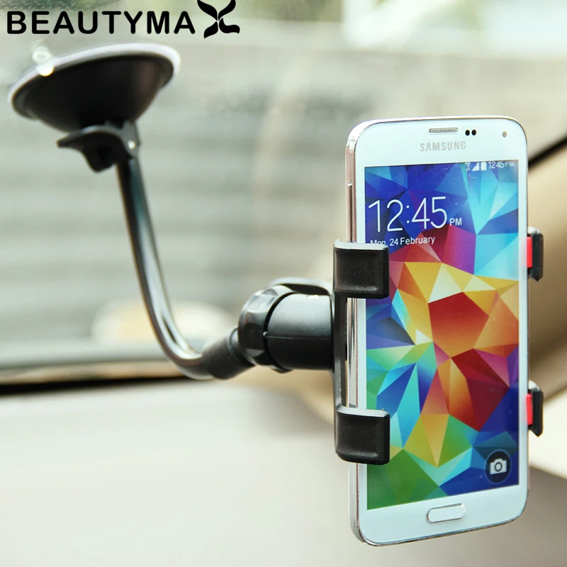 110mm Strong Car Phone Holder Flexible Tube 360 Rotatable Car Phone Holder Windshield Dashboard Car Holder Stand Mount Display