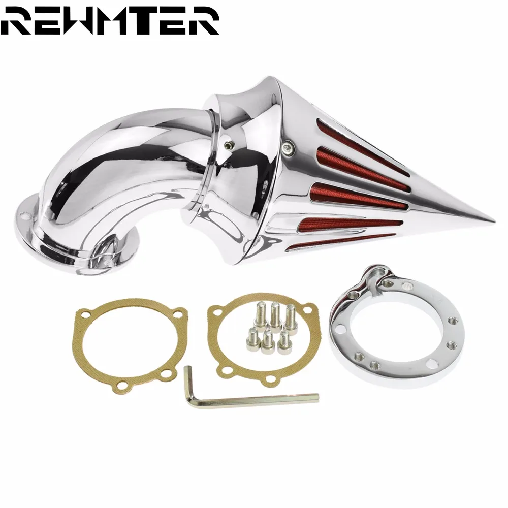 

Motorcycle Chrome Spike Air Cleaner Intake Filter Kit For Harley Sportster XL 1200 883 48 72 Forty Eight Seventy Two Custom