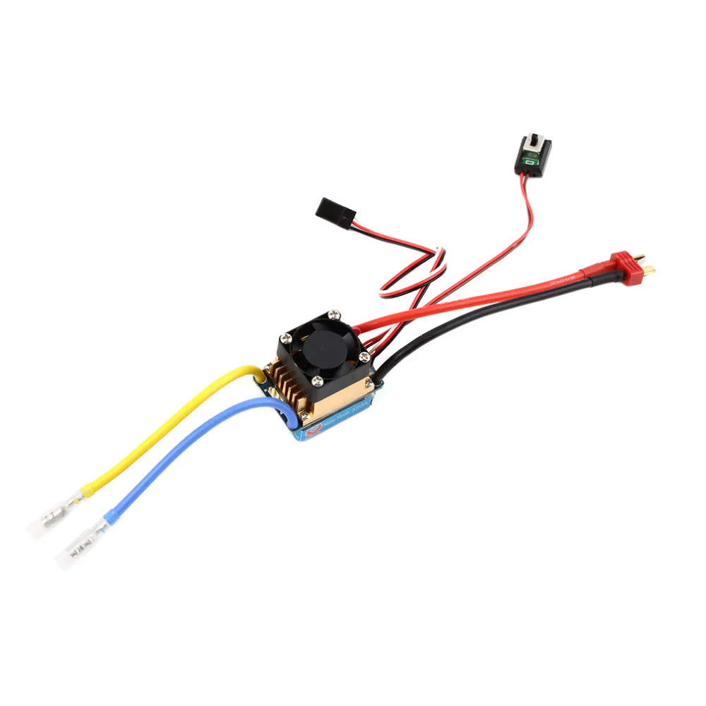 1pcs Brushed ESC New Rain 320A Waterproof Brushed ESC 3S with Cooling Fan 5V 3A BEC T-Plug For 1/10 RC Car