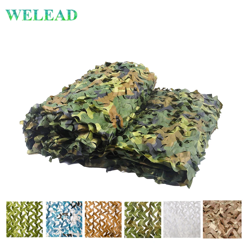 

Welead 2x4 Reinforced Camouflage Net with Mesh Garden Hide Awning Hunting Camping Pool Shelter Shade Camoflage Carport Voile