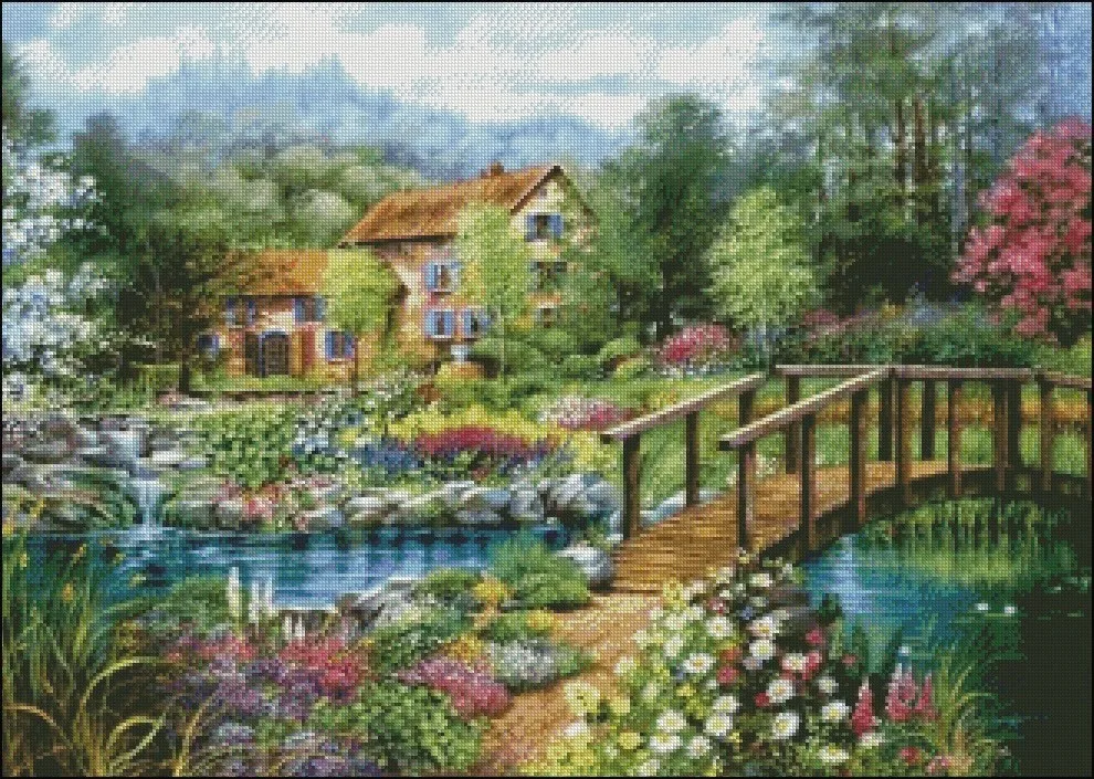 Needlework for embroidery X-stitch DIY French DMC High Quality - Counted Cross Stitch Kits 14 ct Oil painting - Shades of Summer