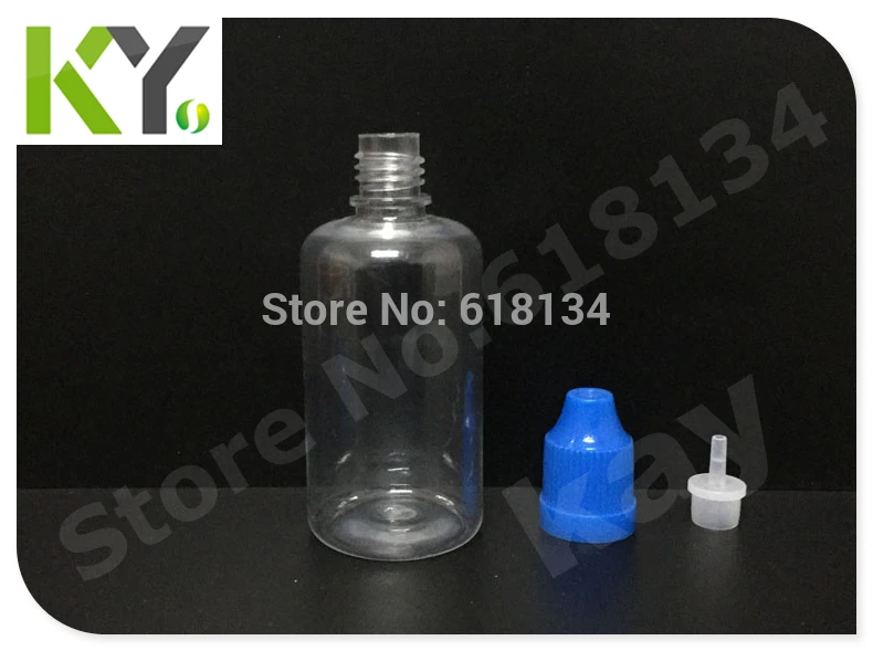 

Wholesale 2500pcs PET 50ML Plastic bottles With Childproof Cap With Long Thin Tip, Dropper Bottles E-cigarette