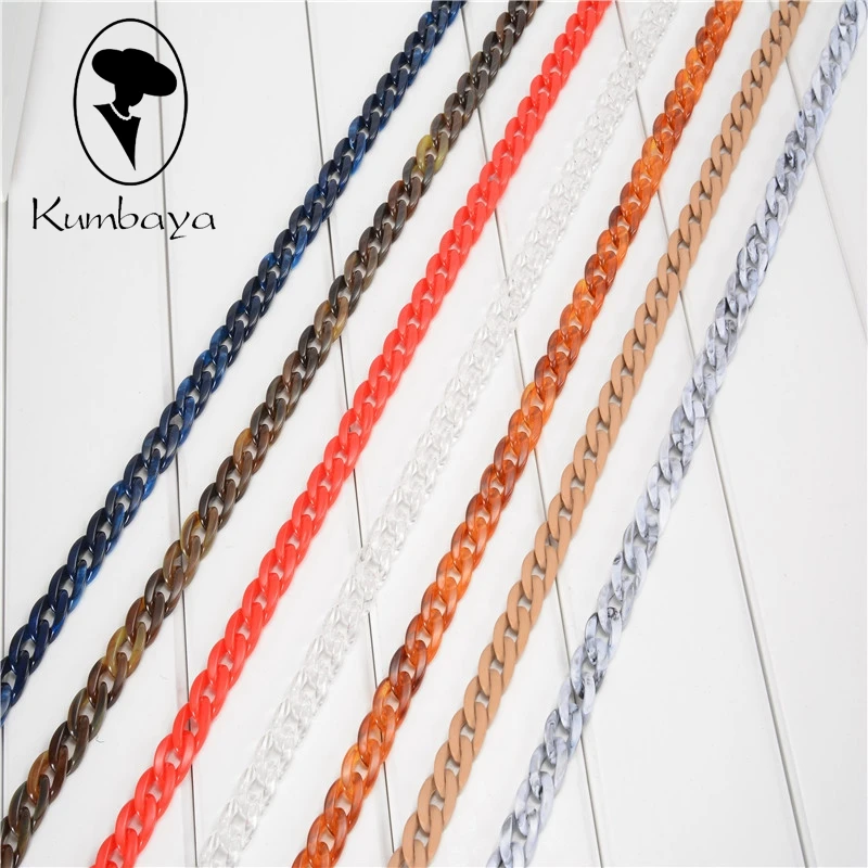 1.0 Meter 17*23mm Acrylic Necklace Strands Parts Linked Bag Chains Women Jewelry DIY Accessories Glasses Chains Components N027