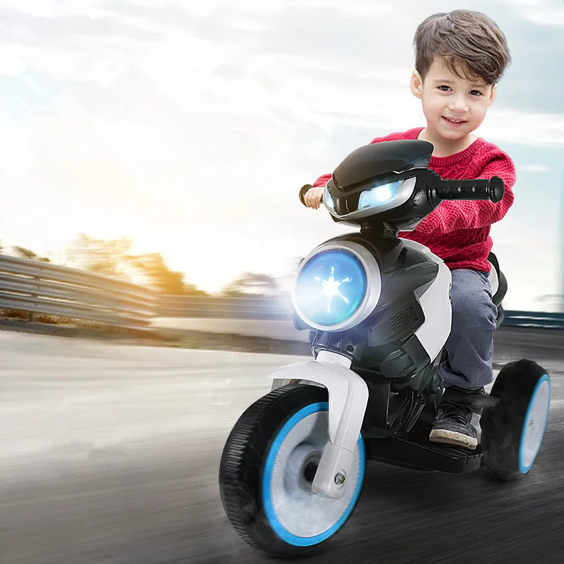 Kind Elektrisches Motorrad Dreirad Batterie Auto mit Musik Kinder Fahrt auf Dreirad Spielzeug für Kinder Sammlerstück Autos Spielzeug für Jungen