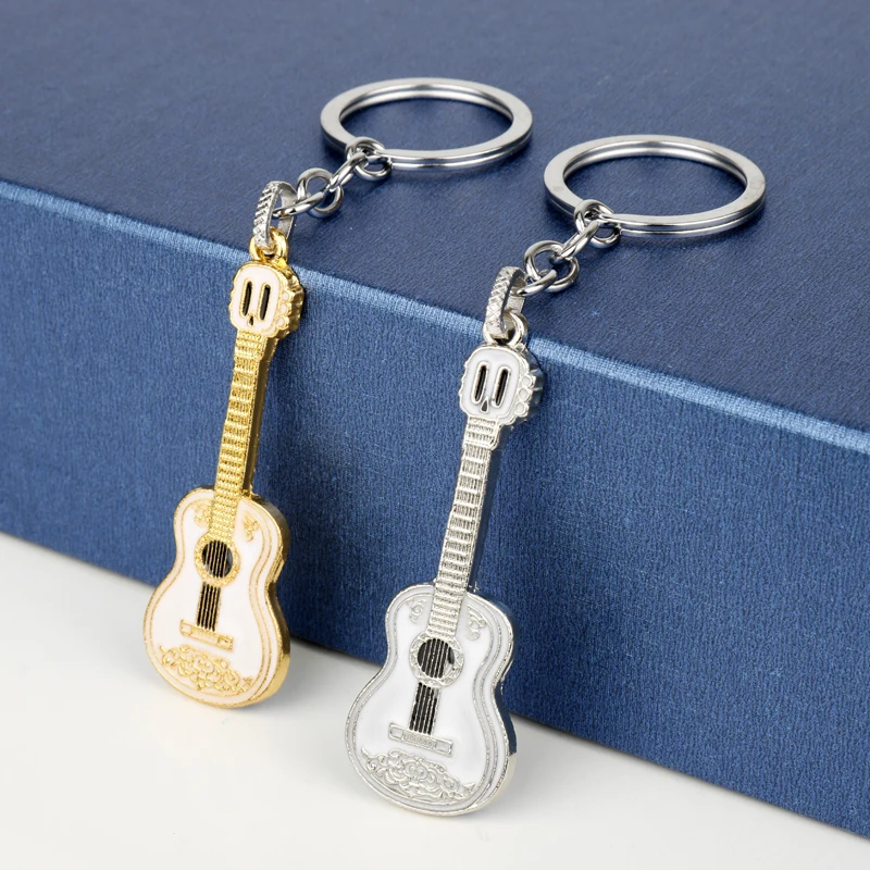 Guitar Model Metal Keychain And Bag Pendant Jewelry Keyring Beautiful Gift -50