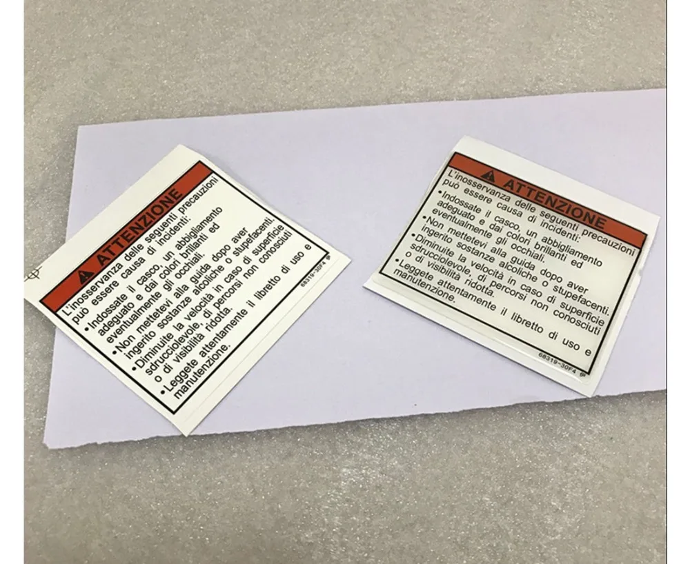 For Yamaha MT07 09 YZF r1 Honda CBR Ducati For Suzuki Gsxr BMW S1000R Motorcycle Fuel Tank Label Warning Label Warning Sticker
