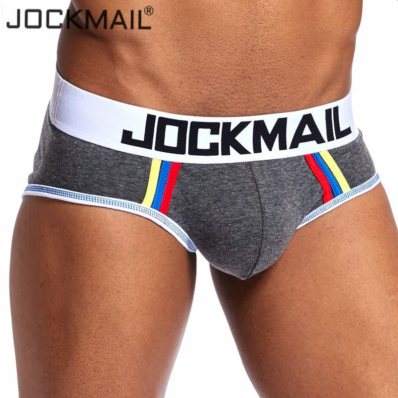 JOCKMAIL Brand underwear men penis pouch cueca  Gay underwear cotton Sexy push up men briefs calzoncillos hombre panties Shorts