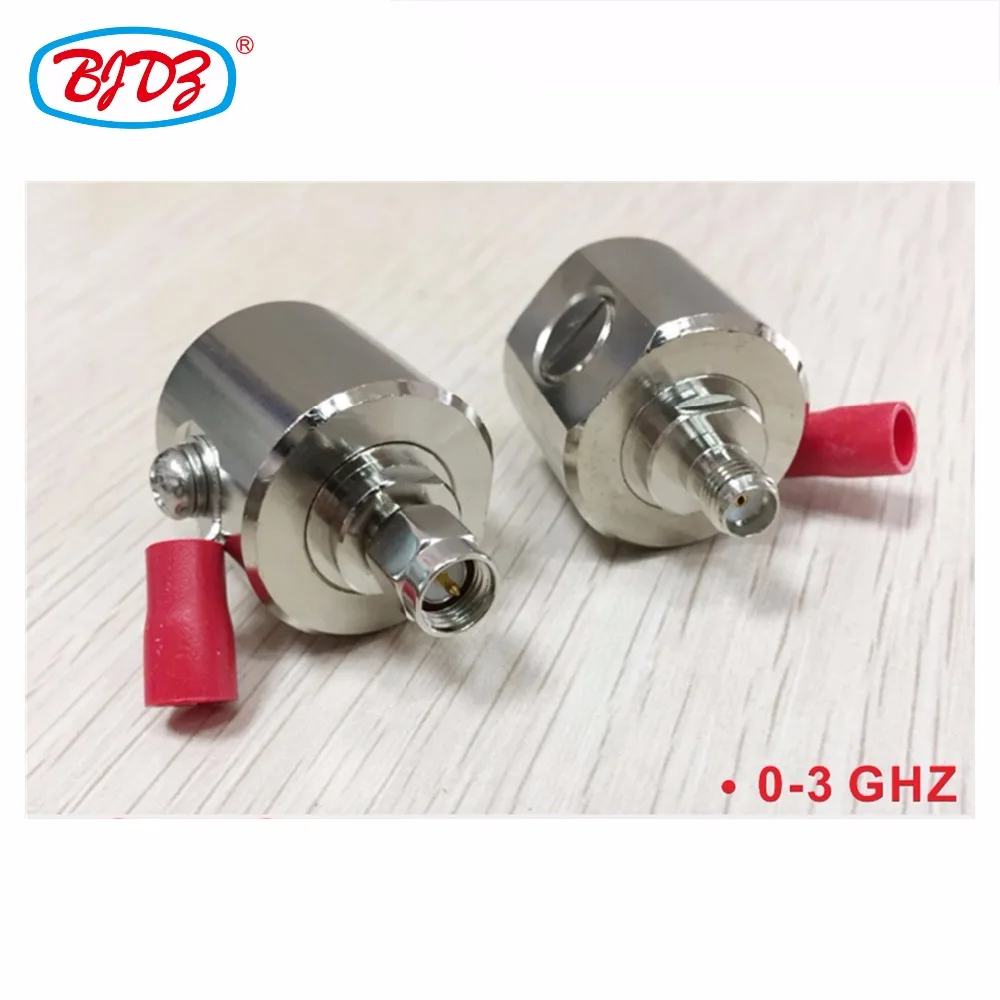 Free Shipping 1pcs 0-3GHZ rf Lightning protector sma male plug to sma female jack surger arrester lightning arrestor