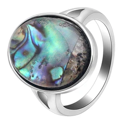 2023 New Eternity Female Romantic Rings New Zealand Abalone Shell Silver Color Jewelry Wedding Engagement Ring Jewelry For Women