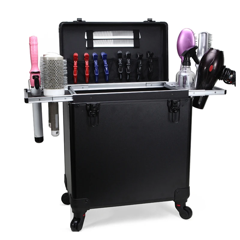 Hot! Hairdresser Makeup Artist Luggage Toolbox Trolley Hair Stylist Suitcase Barber Large Capacity Personality Hairdressing Kit