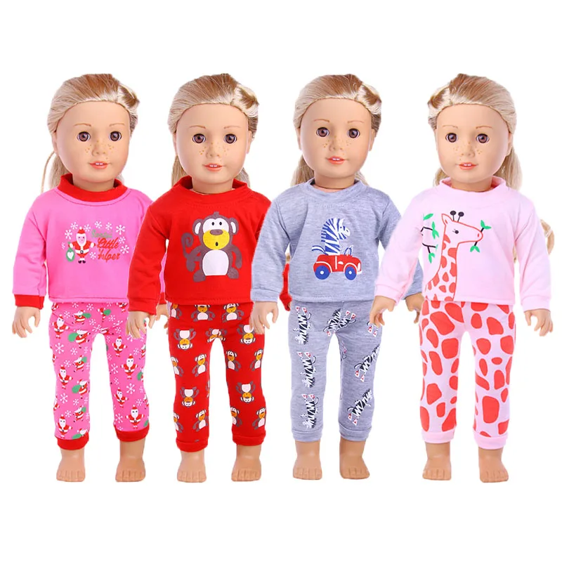 Doll Baby Unicorn Pajamas Nightgowns Robe For 18 Inch American of  Girl`s &43Cm Baby New Born Reborn Doll Our Generation Gifts