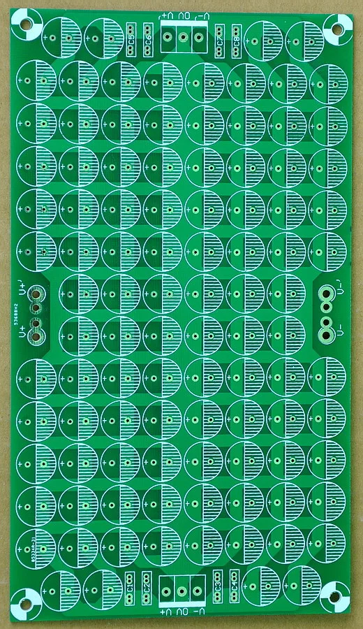 

Capacitor Filter Bare PCB, Support 100pcs D12.5mm Electrolytic Capacitors.
