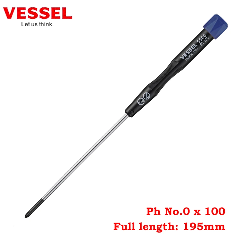 Original Japan Vessel No.9900E Micro Screwdriver for Repairing Laptop Camera Glasses Ultra Precision Small Screws