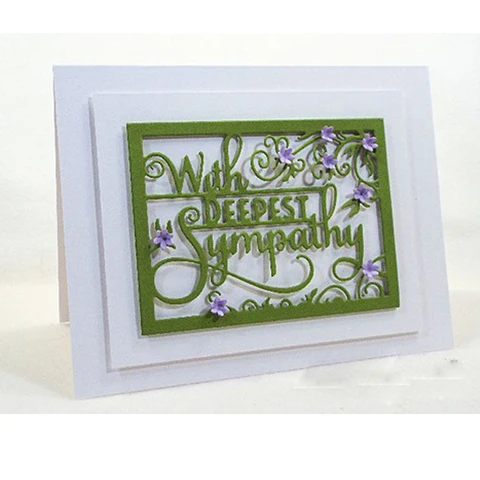 Металлические трафареты для скрапбукинга "With Deepest Sympathy Frame"
