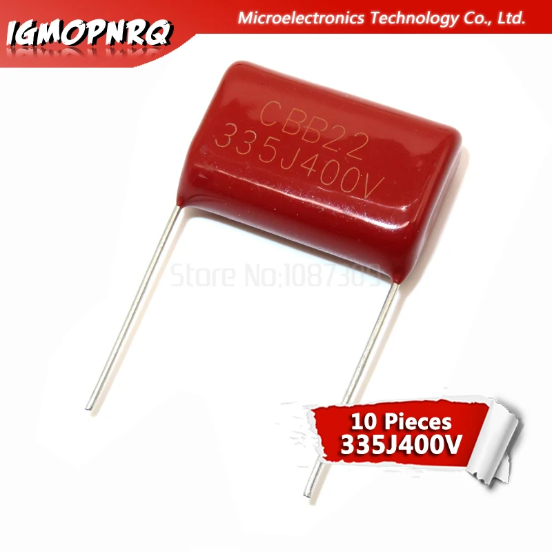 10 sztuk 400V335J 3.3uF skoku 25mm 400V 335 3300nf igmopnrq CBB kondensator folii polipropylenowej nowy