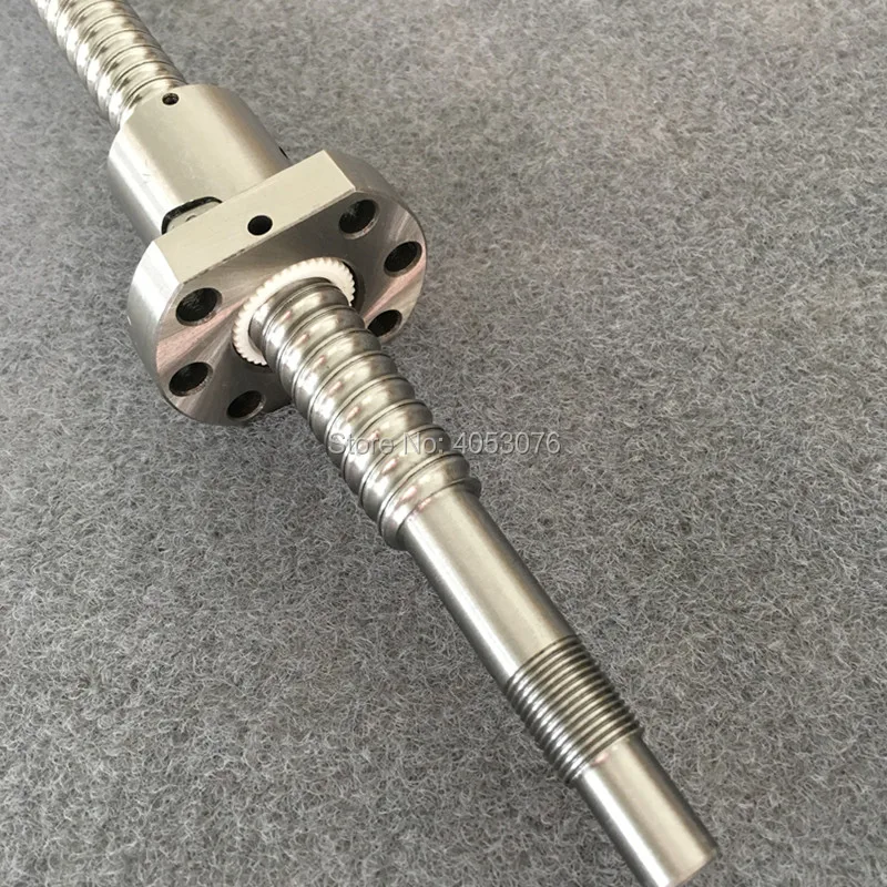 SFU2010 ballscrew 300 350 400 450 500 550 600mm ball screw with flange single ball nut BK/BF15 end machined CNC parts