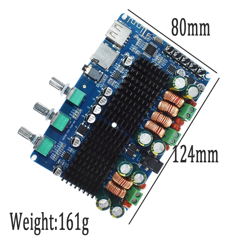 TPA3116 50w+50w Bluetooth USB TF decoding 2.1 channel digital power amplifier board 2.1 digital power amplifier board