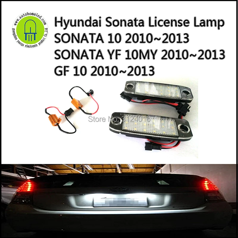 2PC x dahosun LED License Plate Light Lamp for Hyundai  Sonata YF 10MY 2010-  GF 10 2010-(Sonata Australia) New Material made