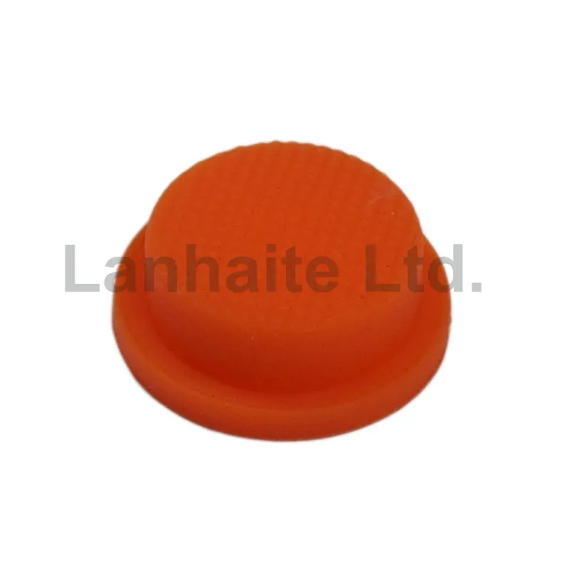 16mm(D) x 8mm(H) Silicone Tailcaps - Orange (10 pcs)