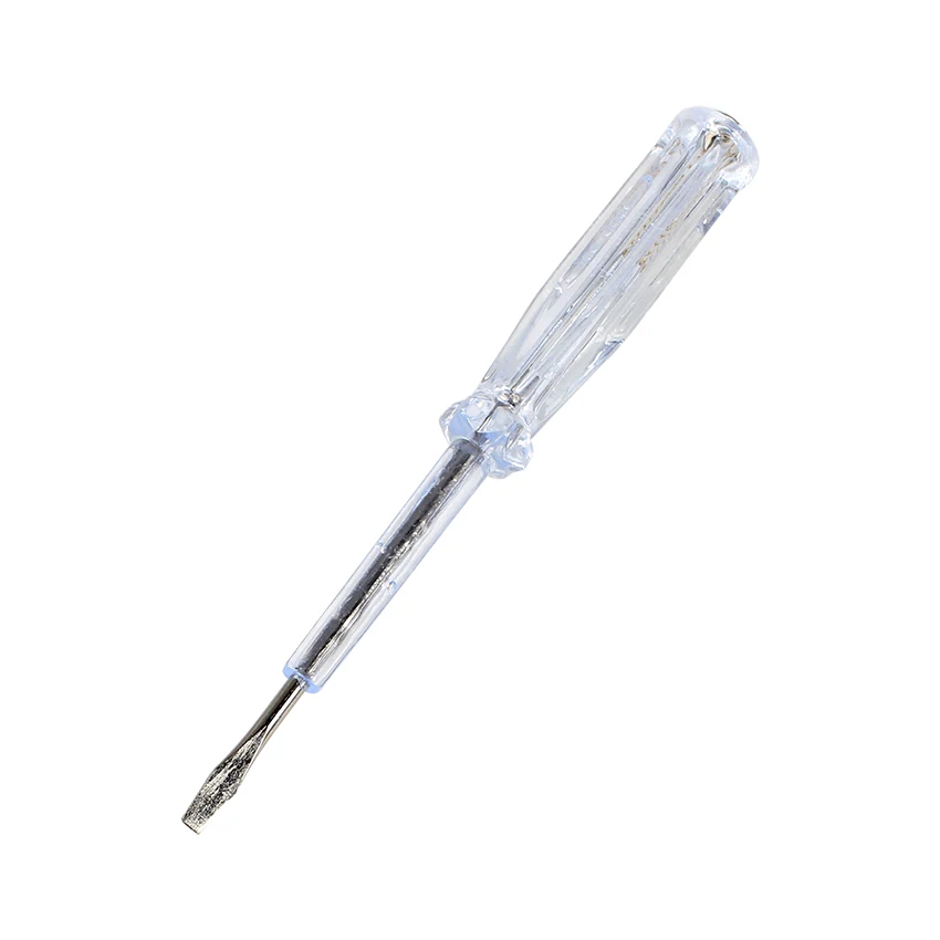 1PC Voltage Detector Pen with Indicator Light 100-500V Household Voltage Tester Slotted Screwdriver Great for Electricians