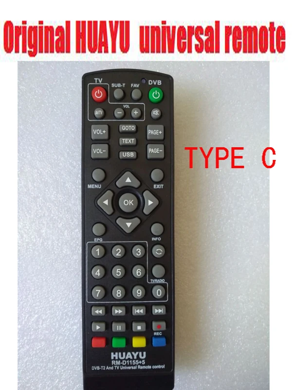DVB-T2 cyfrowy Tv Box pilot zdalnego sterowania HUAYU uniwersalny pilot zdalnego sterowania do Dvb-T2 Tv Box Tuner Tv huayu rm-d1155 + 5