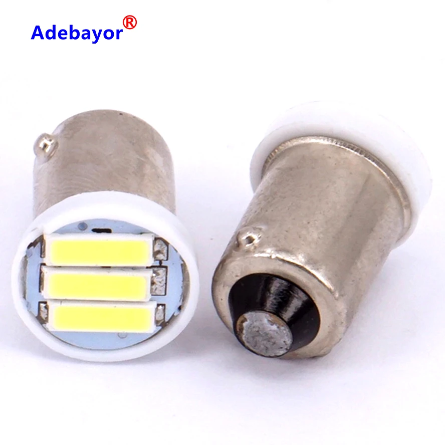 100X BA9s 3smd 7014 H6W T4W T11 عالية الطاقة 1 واط مؤشر السيارة لوحة ترخيص خريطة قبة التعبئة التصميم ضوء لمبة شحن مجاني #1
