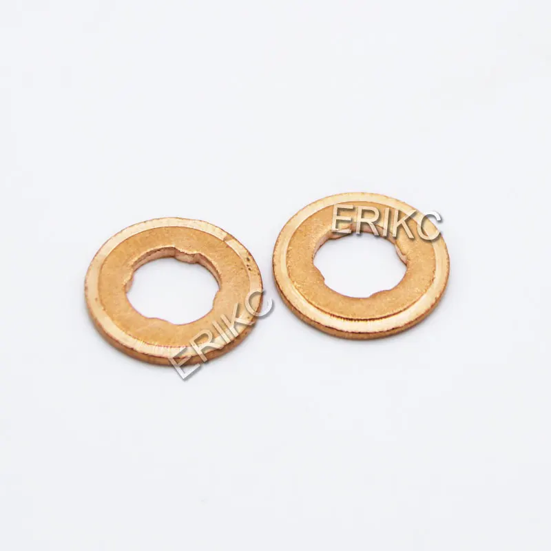 ERIKC 10PCS Nozzle Gasket Ring 2mm Common Rail Injection Copper Washer for Siemens Piezo Injector Heat Shield