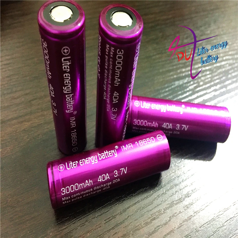 1pc High Quality Liter energy battery 18650 3000mah 40a battery for Electronic Cigarette box mod Vaporizer Mod vs HG2 SS 30Q