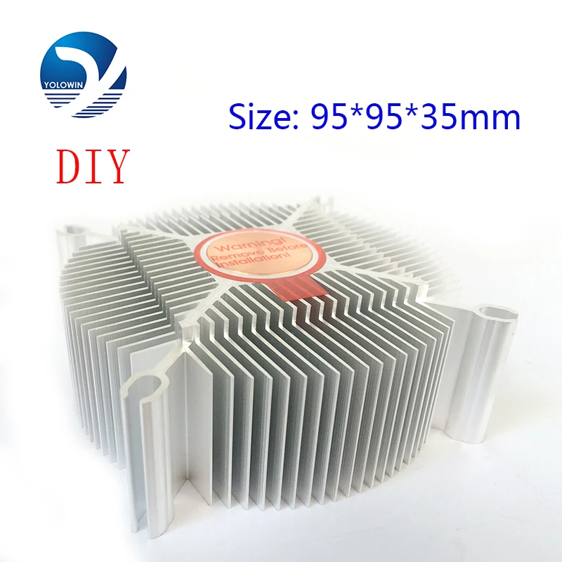 

High Quality Electronic Heatsink 95*95*35mm Aluminium Heat Sink Radiator For LED Light Cooler Processor Cool Accessory YL-0009