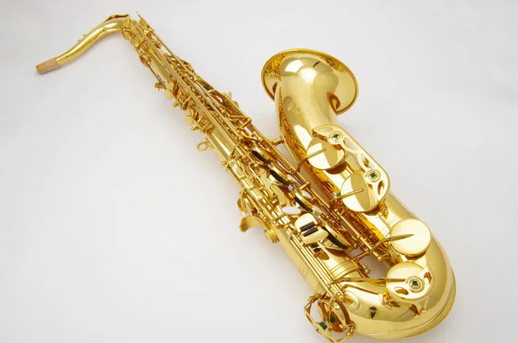 

Brand Western Musical Tenor Saxophone Taiwan Cadeson T-600GL Tenor B Flat Brass Gold Lacquer Sax Bb Tune Saxofone