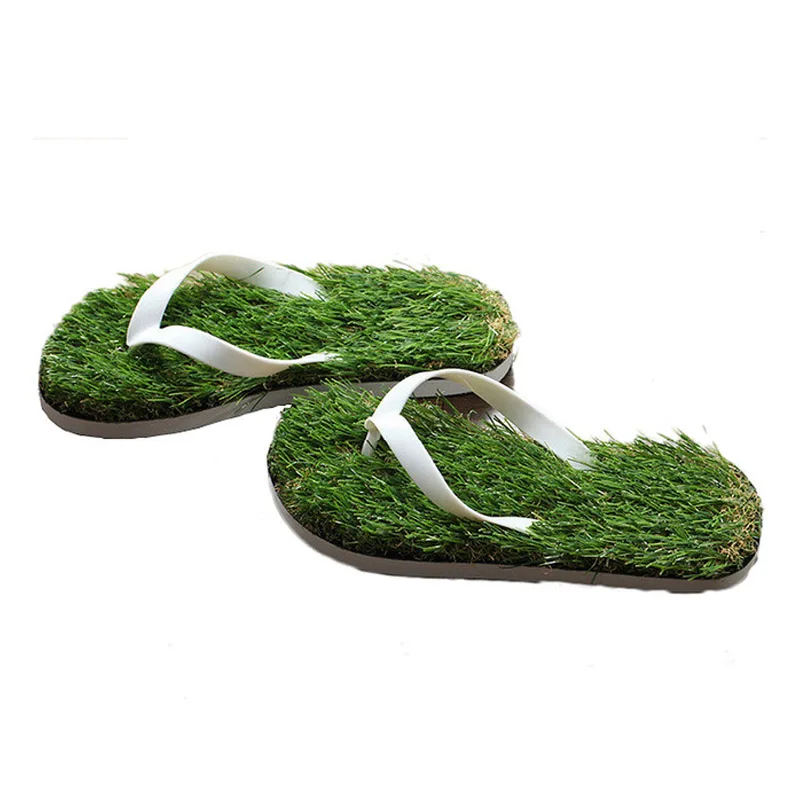 2023 novos homens mulheres imitação de grama flip flops para homens verão praia flip flops flat sapata para fora sandálias chinelo feminino bf22