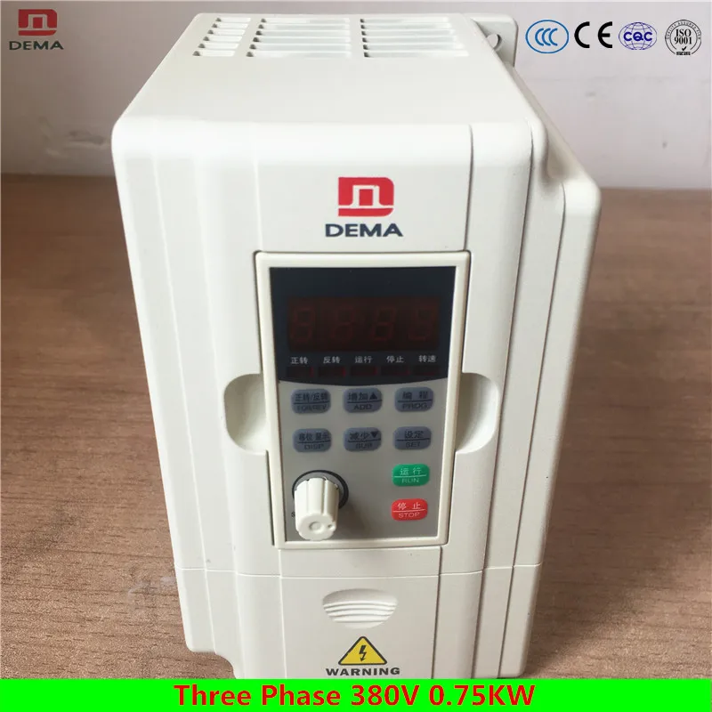 DEMA D5M Series VFD Motor Speed Controller 380V 0.75KW Triple Phase input 380V 3 Phase Output Frequency Converter For Water Pump