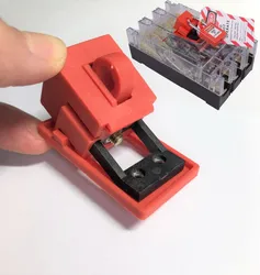 Clamp-On Breaker Lockout for 120V-277V Breaker lockout lock dogs,versatile lockout safety circuit breaker lock,
